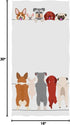 Naanle Small Dogs Front and Back Border Set, Soft Guest Hand Towels for Bathroom, Hotel, Gym, Spa (White, 16" x 30")