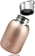 Gets Mini 9 oz Stainless Steel Water Bottle, 280ML Vacuum Insulated Leak Proof Sport Tumbler Cup (Rose Gold).