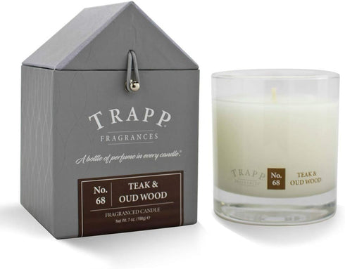Trapp Signature Home Collection No. 68 Teak & Oud Wood Poured Scented Candle, 7-Ounce