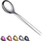 Berglander Dinnerware Set of 6 - Stainless Steel Soup Spoons, Modern Table Spoon Set, Dishwasher Safe