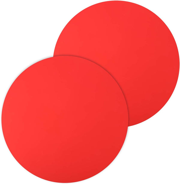 ONE250 12" Silicone Microwave Multi-Mat, Non-Stick Heat Resistant Oven Mat - 2 Pack (Red)