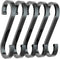 5 Pcs Black S-Shaped Hooks, Space Aluminum Multifunctional Hanging Hook Clasp Holder for Home Storage