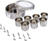 Shourya Trading 7 7 12 Stainless Steel Spice box with Non Breakable Transparent glass,Stainless Steel Spice Box