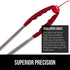 GORILLA GRIP Stainless Steel Kitchen Tongs - Heat Resistant Cooking Tongs Set of 2, 9 + 12 Inch, Non Scratch Silicone