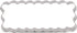 LILIAO Scalloped Edge Rectangle Cookie Cutter, 4.7 x 1.9 Inch Stainless Steel