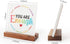 LHIUEM You are Enough Motivational Desk Decor, Rainbow Inspirational Sign with Wood Stand (4”x 4“)