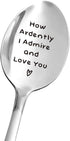 Jane Austen Funny Coffee Spoon Gift, Engraved Stainless Steel for Girlfriend, Birthday, Valentine