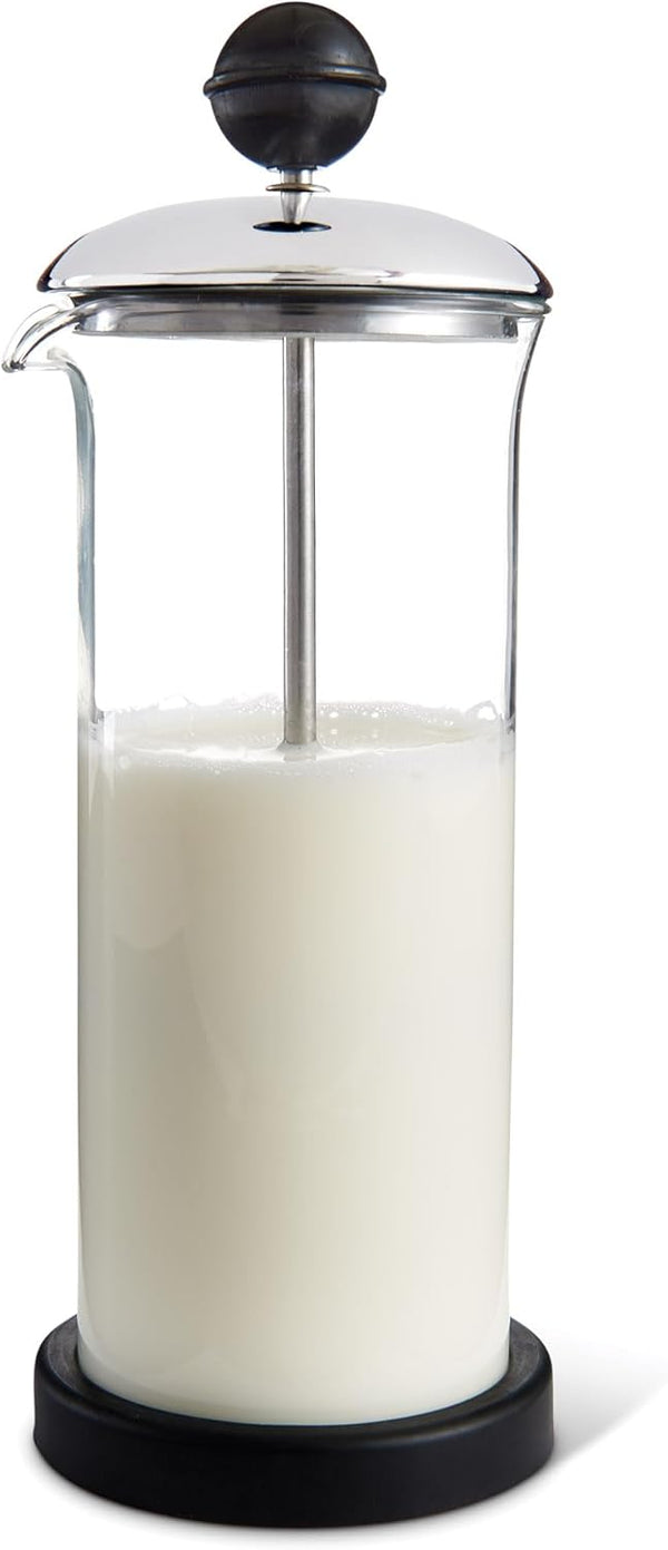 Fino Milk Frother, Tempered Glass with Non-Skid Base, 16-Ounce Capacity