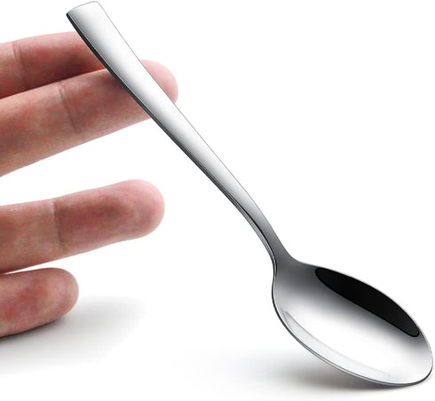 6-Piece Mini Espresso Spoons, 5.1-Inch Stainless Steel Coffee Spoons for Dessert and Ice Cream