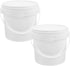 2pcs Heavy Duty Portable Household Bucket Tub with Treasure Grade Lid, Kitchen Food Buckets for Pets & Storage