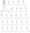 Artliving 3" Clear Plastic Stand Cookie Holder Display Stand, 24 Pack Place Card Holder Easels