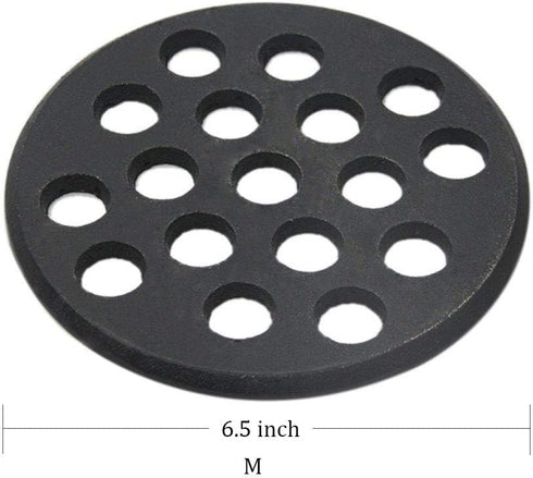 Accessories-6.5in Round cast Iron Bottom fire Grate for Big Green Egg, BBQ high Heat Charcoal Plate fit for S/Mini