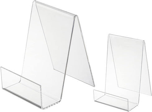 Dicunoy 10PCS Acrylic Book Stands, Clear Display Easel for Picture Album, Brochure, Paperbacks
