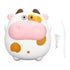 Electric Mini Night Light Heater, USB Rechargeable Fast Heating Cartoon Cow (White)