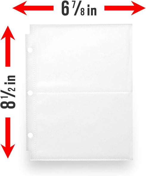 Recipe Card Protectors, 8.5x6.8 Inch Sleeves for Mini Binders, 30 Count, 4x6 Index Card Refill Sheets