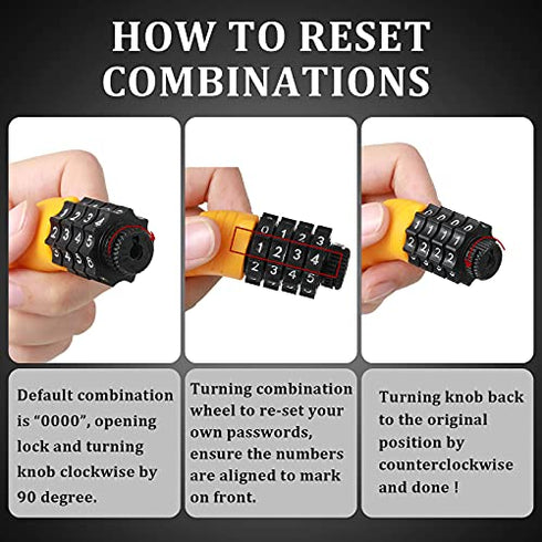 3 Pieces Fridge Freezer Refrigerator Cabinet Lock, 10000 Combinations Child Safety Locks for French Doors
