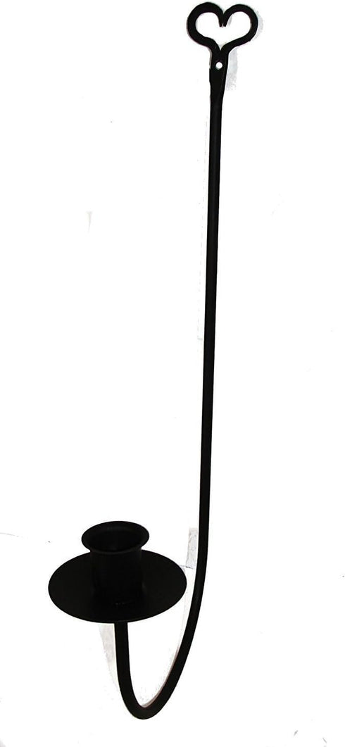 Hand Crafted & American Made! Wrought Iron Wall Sconce Single Arm with Heart Top