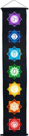 The New Age Source Cotton Color Print Banner Chakras Black Each