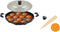 Satre Online Non-Stick Aluminium Appam Pan with Steel Lid, 12 Pits, Black & Silver