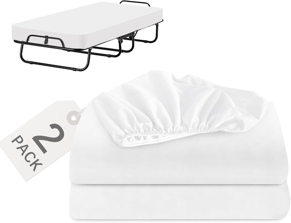 Biloban Cot Sheets 3175 2 Pack, Cot Size Fitted Sheet Fits for