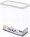 Loft Rectangular Storage Box 3.2L with Lid and Seal, BPA-Free Plastic, Transparent/White