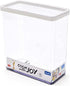 Loft Rectangular Storage Box 3.2L with Lid and Seal, BPA-Free Plastic, Transparent/White