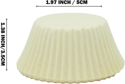 Premium White Standard Greaseproof Cupcake Liners, 100-Count Muffin Baking Cups for Wedding