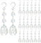 20pcs 38mm Clear Grid Chandelier Crystal Pendants,Crystals Beads for Chandeliers,Hanging Crystals for