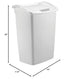 Rubbermaid White Dual-Action Swing Lid Trash Can, 11.25 Gallon