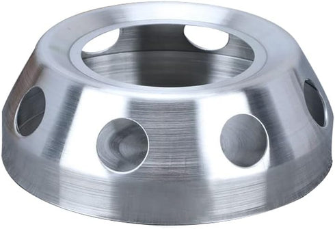 Teapot Warmer, Brushed Stainless Steel Tea or Coffee Warmer Base, Silver