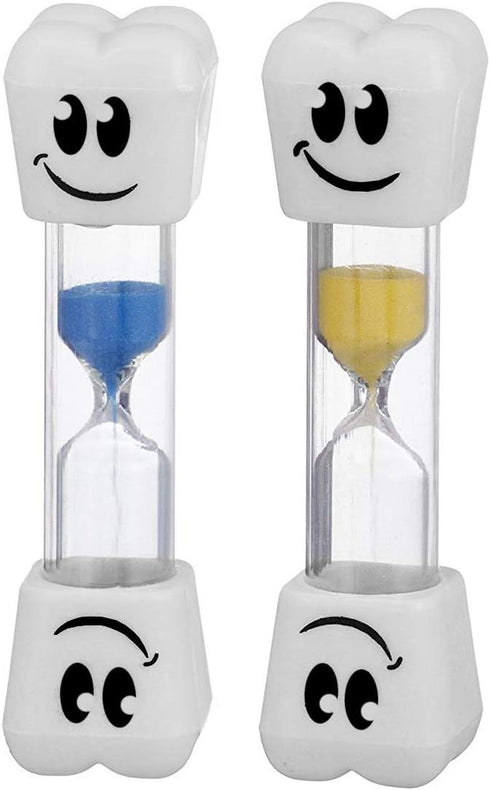 Smile Tooth 2 Minute Sand Timer, Assorted Colors (2 Pack)