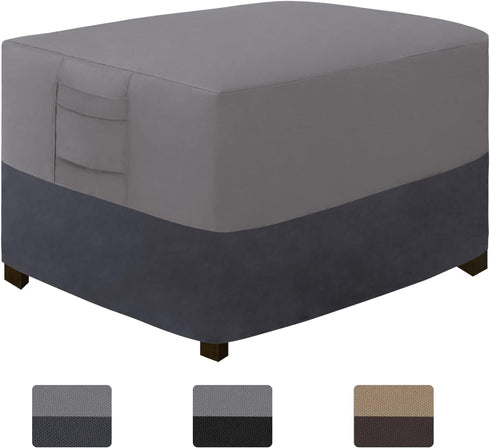 Easy-Going Outdoor Ottoman Cover, Waterproof Patio Ottoman Cover, Heavy Duty Outdoor Furniture