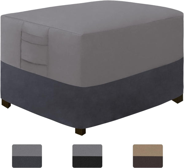 Easy-Going Outdoor Ottoman Cover, Waterproof Patio Ottoman Cover, Heavy Duty Outdoor Furniture