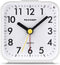 Peakeep Small Battery Operated Analog Travel Alarm Clock, Silent No Ticking with Lighted on Demand and Snooze