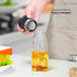 Set, 2-Piece 11oz Premium Glass Olive Oil and Vinegar Dispenser Bottles Kitchen Cooking Cruet with Auto-Open Lid