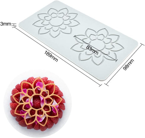3D Hollow Leaf Fondant Lace Mold, Multi Leaves Flower Shapes Silicone Mould for Cake Decorating, B_7.56x3.92