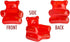 VAT19 Gummy The Bear Inflatable Chair, PVC, Red, Eclectic Style for Relaxing, Decor, Gaming