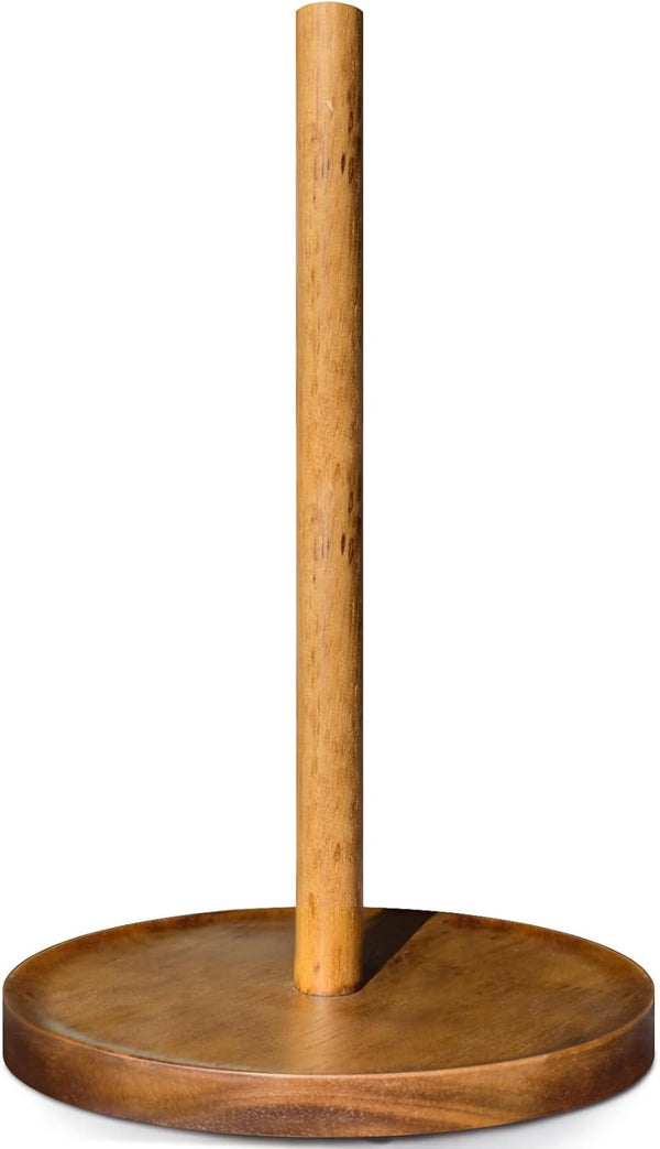 NESAPTO Paper Towel Holder Countertop, Wooden Standing Paper Towel Roll Stand for