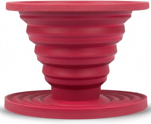 Kuissential SlickDrip Pour Over Coffee Dripper-Collapsible, Reusable Silicone Coffee Filter Cone Holder-Manual Coffee