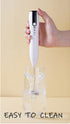 Electric Milk Frother for Matcha, Hot Chocolate, Coffee Creamer, Handheld Design, Type-C Rechargeable Blender (White)