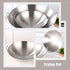 DOITOOL Stainless Steel Wok, 11 Inch Non-Stick Frying Pan, Dual Handle Kitchen Cookware