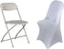 Silver Spandex Stretch Folding Chair Cover - Premium Fitted Design