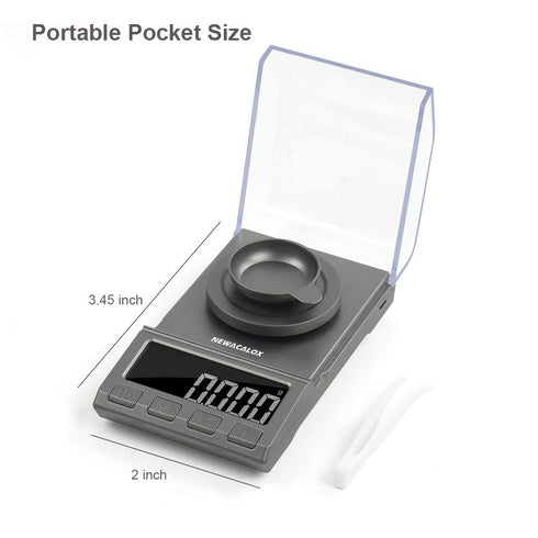 Digital Milligram Scale, NEWACALOX 100g x 0.001g High Precision Jewelry Scale, Portable for Reloading