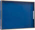MAONAME Royal Blue Serving Tray with Handles, Rectangular Decorative Tray, Modern Coffee