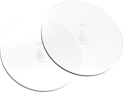 Cake Decorating Acrylic Disk for Buttercream Icing, Set of 2-3/16" Thickness (8.25" Set of 2)