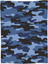 Perinsto 60"X50" Camouflage Blue Throw Blanket Ultra Soft Warm All Season Military Camo Decorative Fleece Blankets