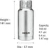 Milton Insulated Water Bottle, 5.4 oz (160 ml), Stainless Steel, Leak-Proof, Elfin 160 Silver