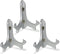 BANBERRY DESIGNS Wood Easel, Folding Silver Display Stands, Set of 3, 7" H for Plate Holder