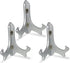 BANBERRY DESIGNS Wood Easel, Folding Silver Display Stands, Set of 3, 7" H for Plate Holder