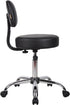 Boss Office Products Be Well Medical Spa Stool with Back, Vinyl, Black